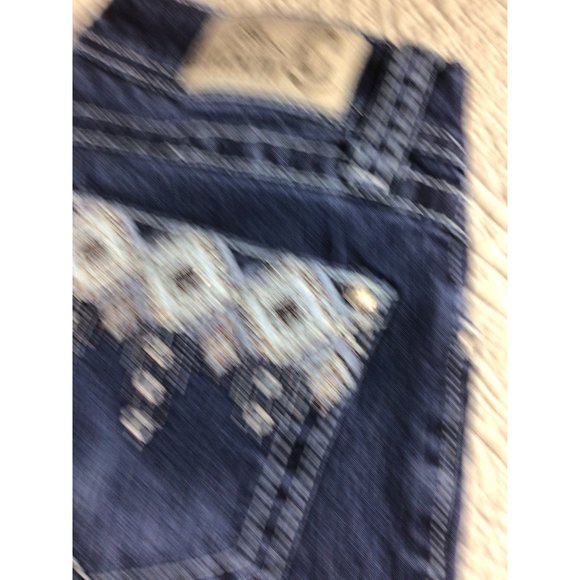 Rockin C Designer Jeans * Embroidered pockets * Size 26 * Blue Denim - Picture 7 of 7